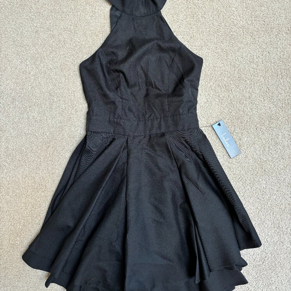 Size xsmall, Lulus mini black halter neck dress!